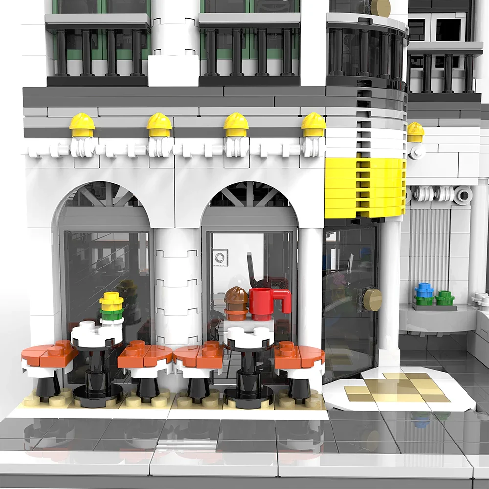 4958 ELEMENTÓW Zestaw Budynków Szpitalnych, z 17 Figurkami Architektura Miejska Modułowy Model do Składania z Klocków, Prezent dla Dorosłych