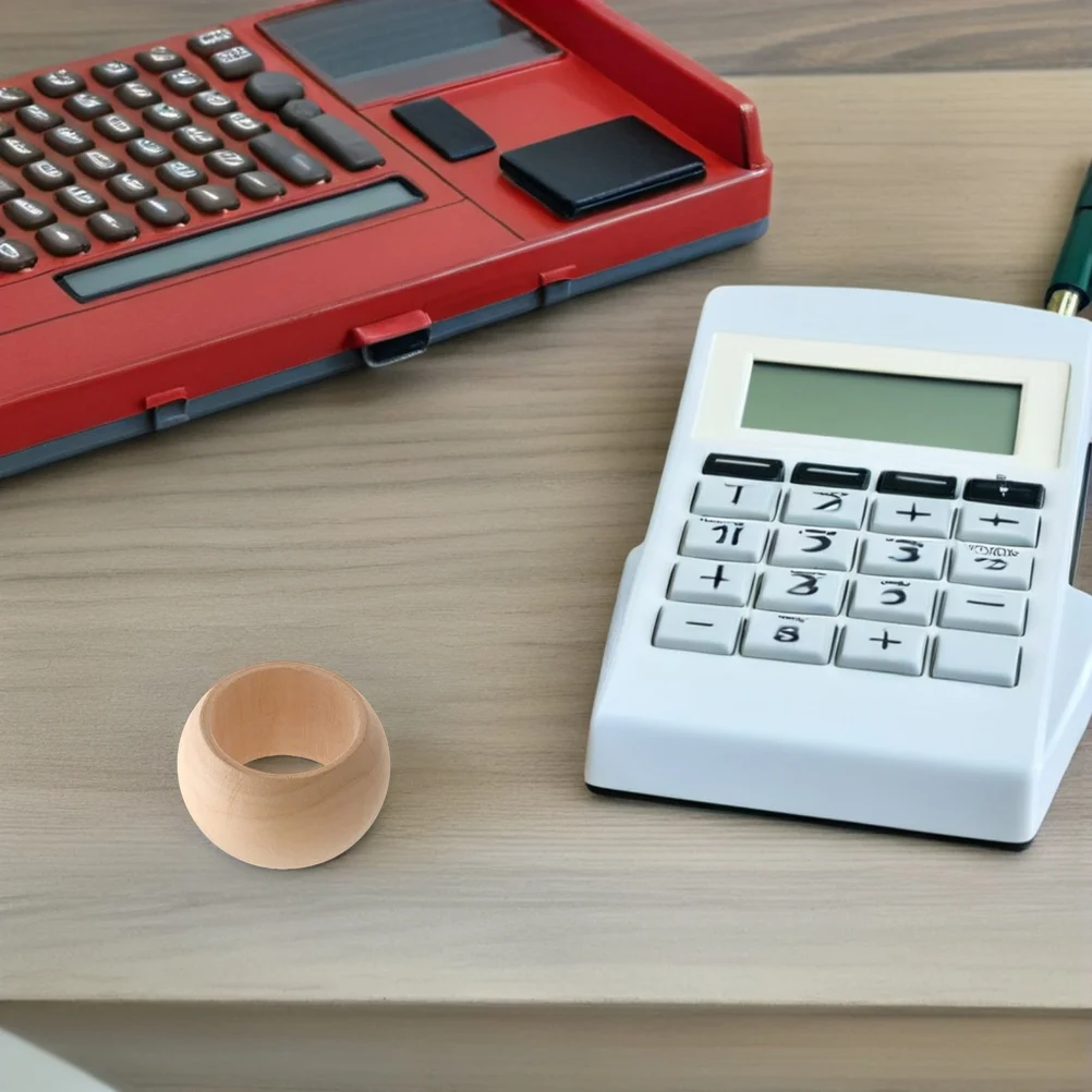 

12Pcs Wooden Napkin Rings Natural Finish Coastal Style Tabletop Holder for Family Gatherings Holidays Napkin Rings Set