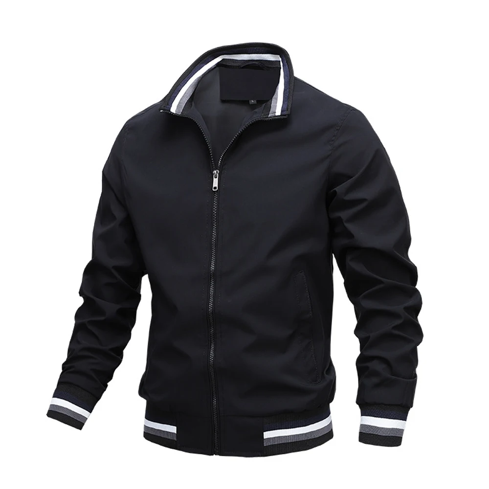 Chaqueta cortavientos informal blanca para hombre, abrigo deportivo impermeable para exteriores, ropa Bomber para primavera y verano