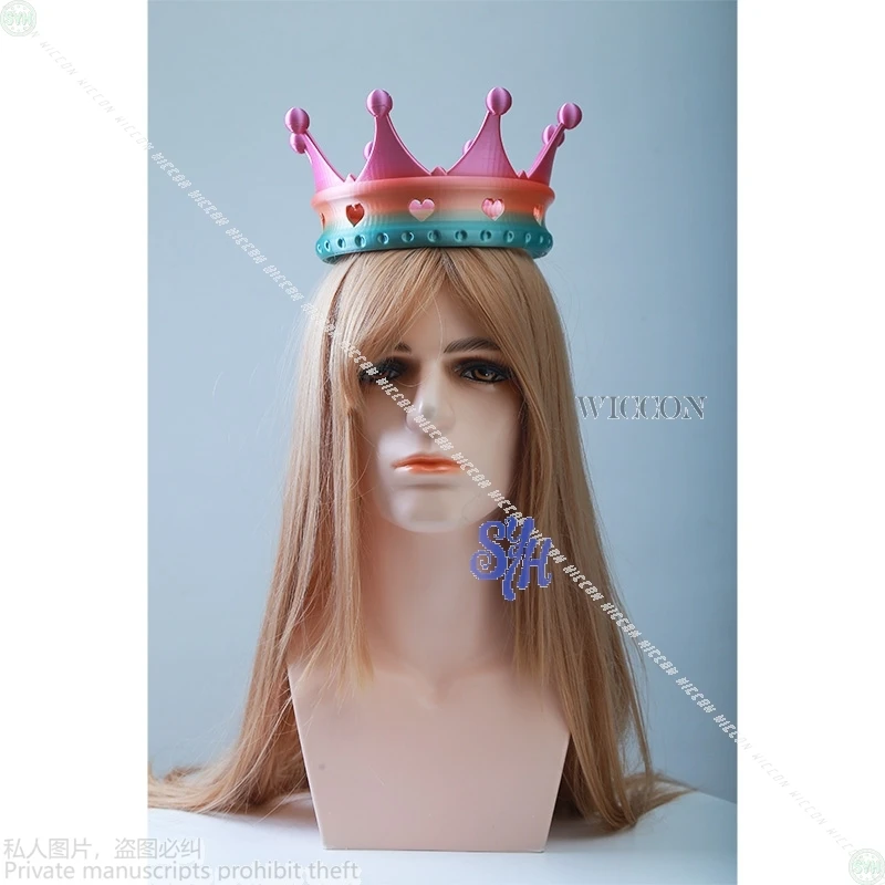かわいい漫画コスチューム子供カラフルな王冠ハロウィンアニメ映画コスプレ 3D ポリ乳酸ジュエリープロム帽子アクセサリー