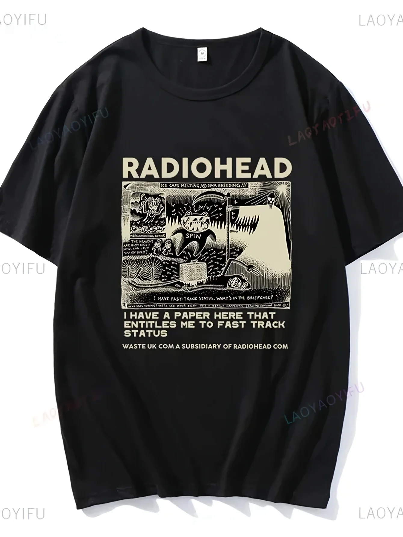

Radiohead T Shirt Men Vintage Classic Tees North America Tour Rock Boy women's tshirt Camisetas Hombre Hip Hop Street casual Top