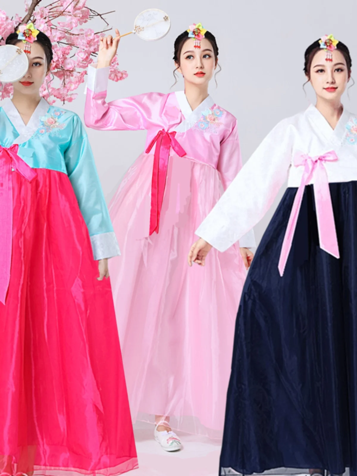 Traditional Korean Hanbok Women's Court Wedding Photography Performance Costume Student Sports Event Ethnic Dance Outfit