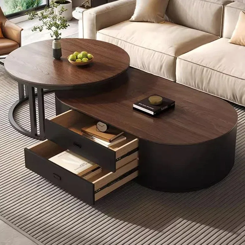 

Computer Center Coffee Table Nordic Design Storage Industrial Drawers Coffee Tables Modern Aesthetic Couchtisch Unique Furniture