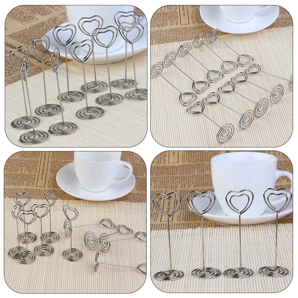 

20pcs Creative Name Card Clips Premium Multi-Function Memo Holder For Office Home Xmas Wedding Party Tabletop Message