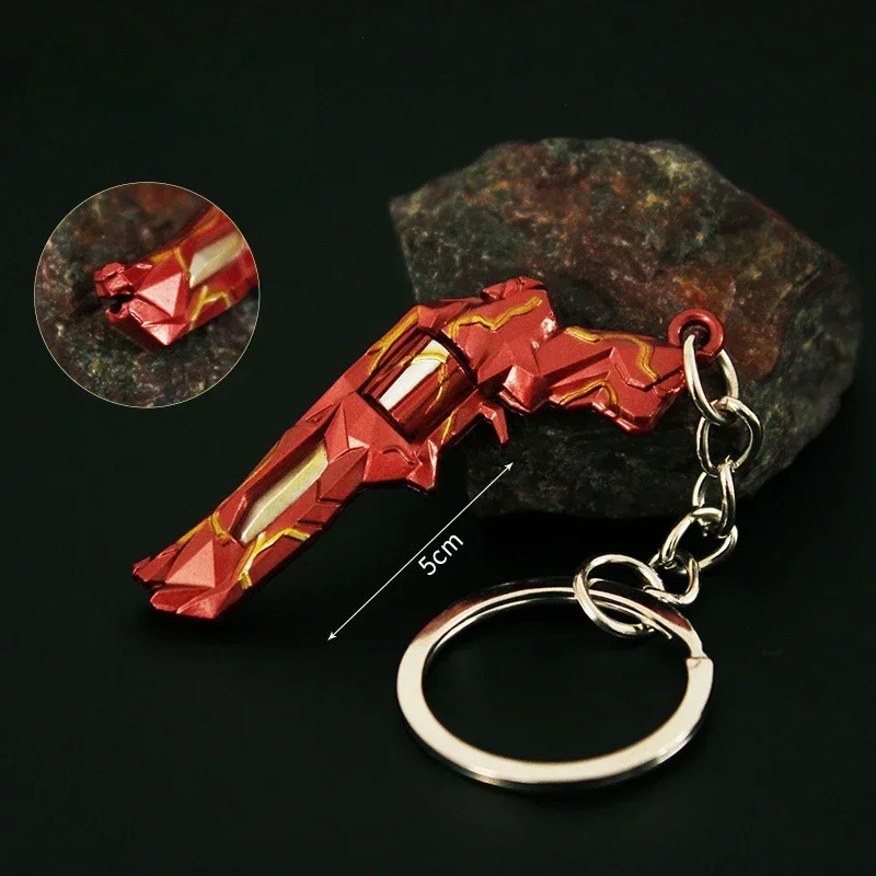 Valorant Game Weapon Surrounding 5cm Fearless Contract God Shooting Singularity Justice Weapon Zinc Alloy Mini Toy Keychain