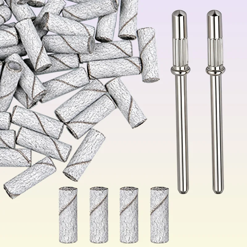 100Pcs Sanding Bands for Nail Drill, 80/120/180/240 Grit 3MM Mini Nail Sanding Bands, Each is equipped with 2pcs universal Nail