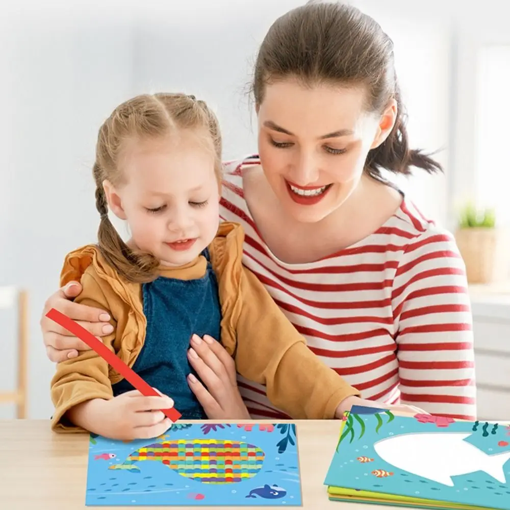 Art Craft Handmade Weaving Toys Montessori Paper Animal Weaving Material Set Sensory Manual Woven Painting Toys Kids Boys Girls