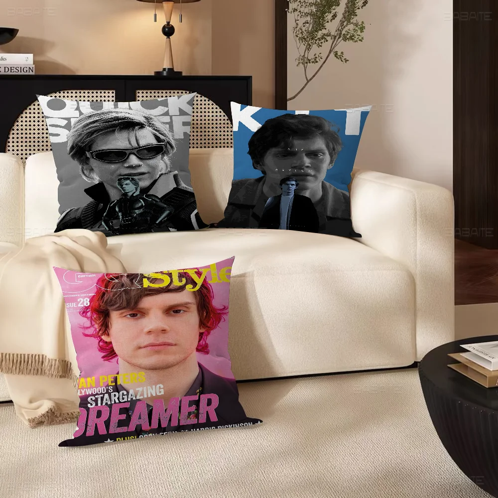 E-Evan P-Peters A-Actor Pillow Gift Home Office Decoration Pillow Bedroom Sofa Car Cushion CoverPillow Case