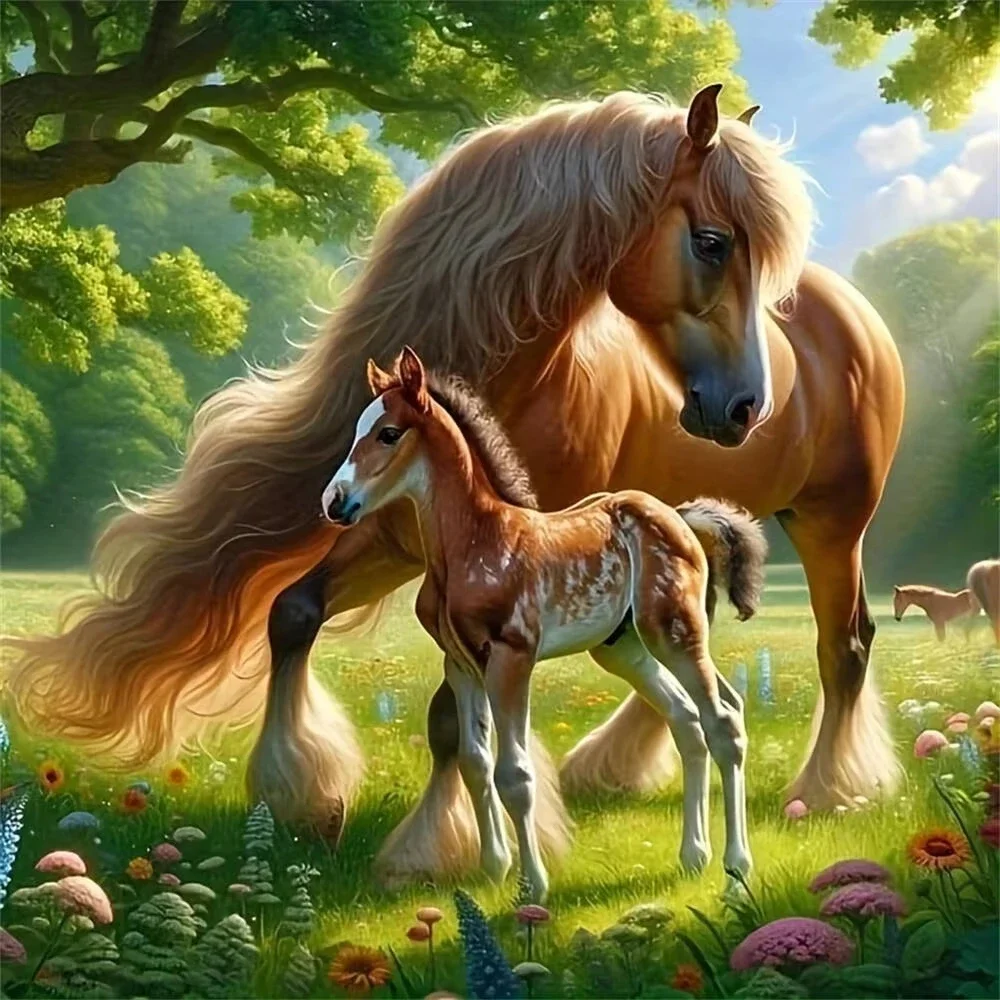 

500/1024PCS Jigsaw Puzzle Horse Animal Portrait Art For Adults Great Weekend Relaxation And Family Fun