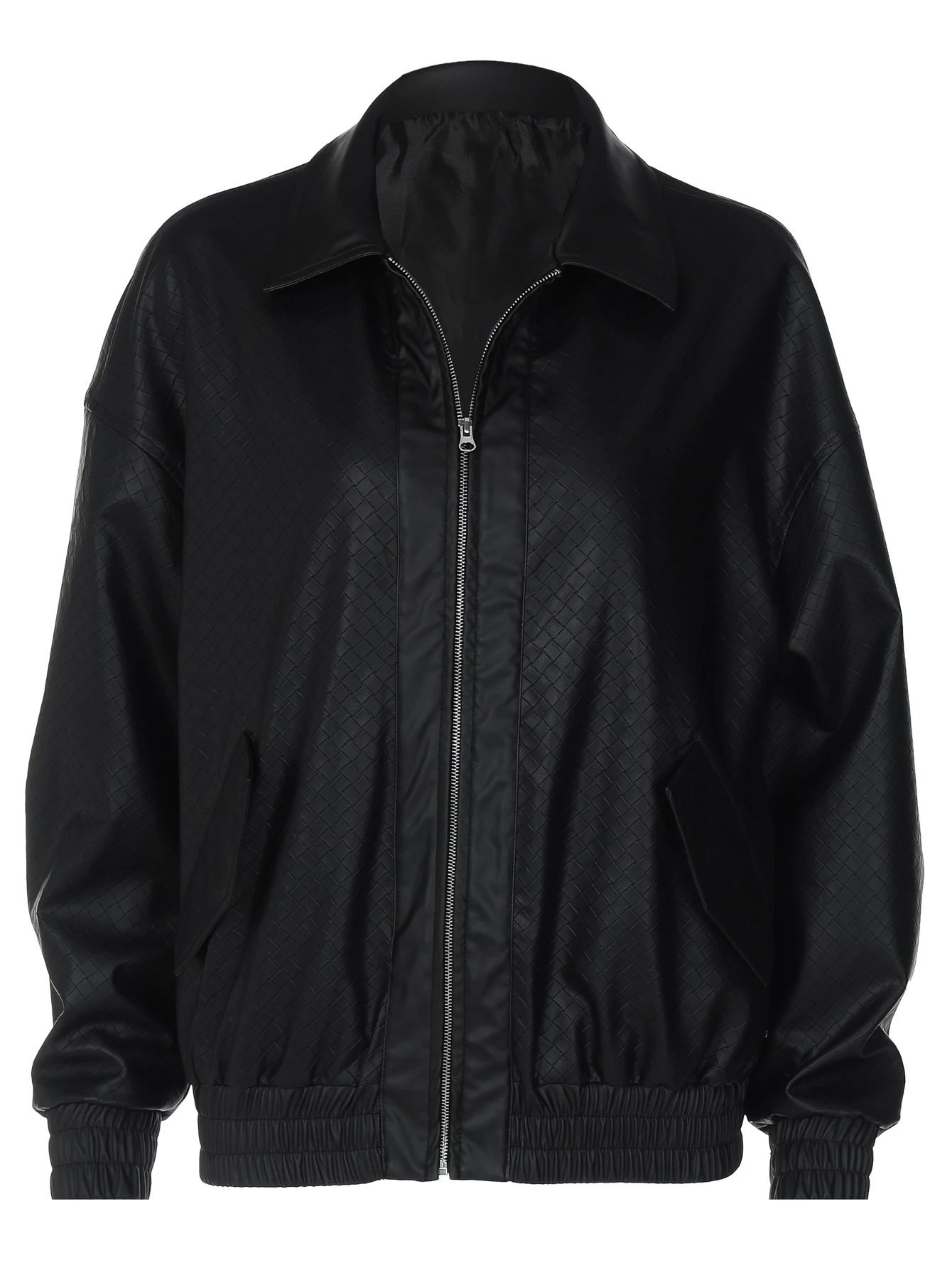 Dulzura Women's Loose Fit ort Jaet PU Leather Flight Suit Outerwear Spicy Girl Sle Autumn New Arrival Faionable Slimm...