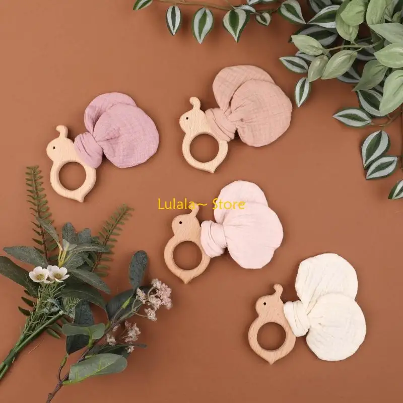 

Y4QA Honeybee Baby Прорезыватель Игрушка Деревянная погремушка Колокольчик-пустышка Игрушка для младенцев Подарок для зубов