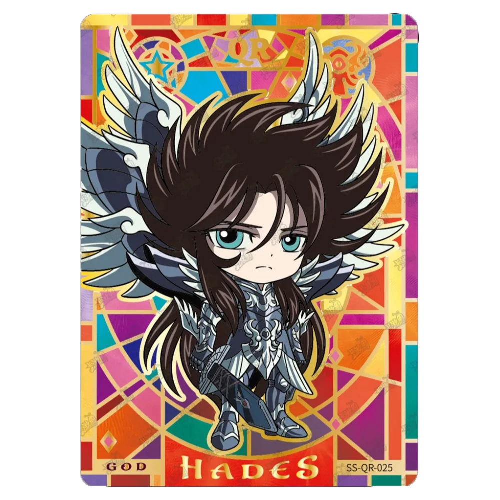 KAYOU QR Saint Seiya Hades Eaque Hypnos Aphrodite Death Mask Pandora Refractive bronzing color glitter collection card gift