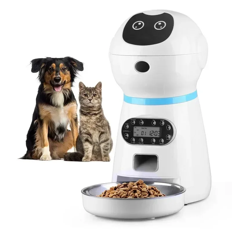 3.5L Automatic Pet Feeder Smart Food Dispenser For Cats Dogs Timer Stainless Steel Bowl  Auto Dog Cat Pet Feeding Pet Supplies