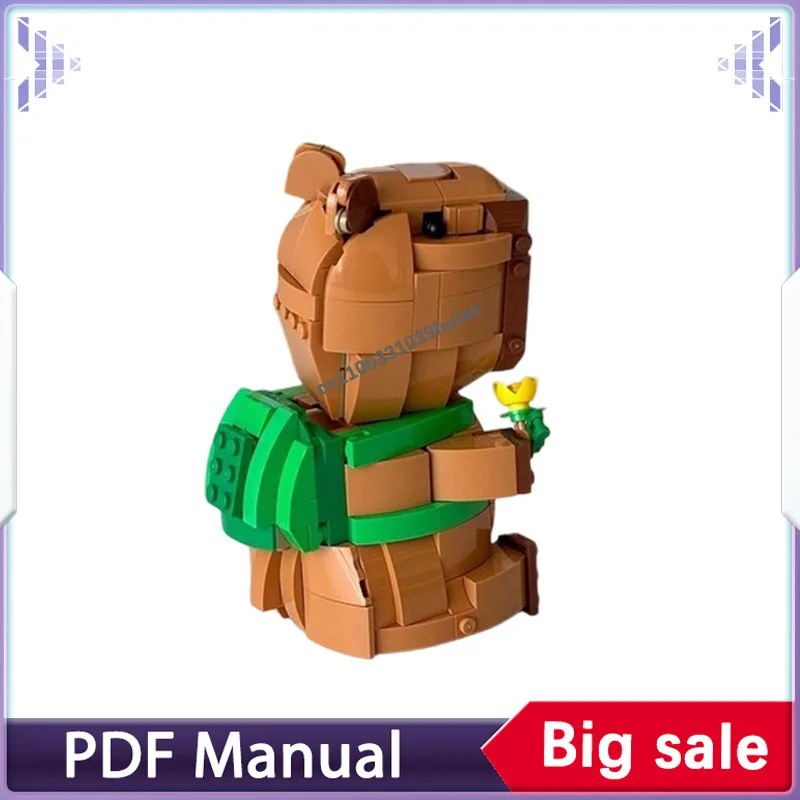 480PCS Capybara Backpacker Building blocks set accessory decoration adults bricks Decoration Christmas gift