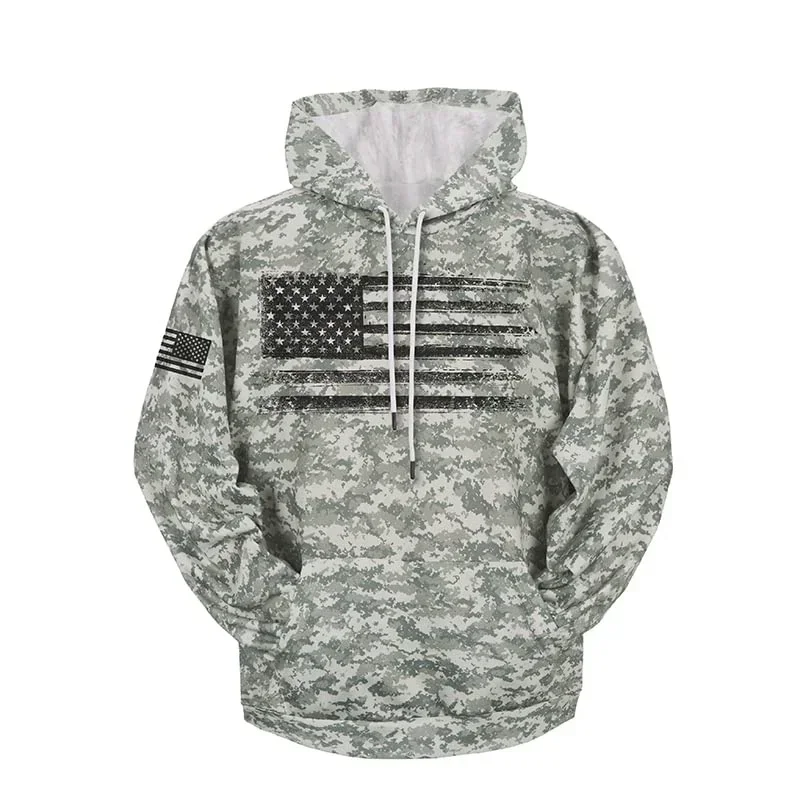 

American Flag Camouflage Hoodie Men Clothing 3D USA Patriotic Printed New in Hoodies Women Harajuku Fashion y2k Pocket Pullover