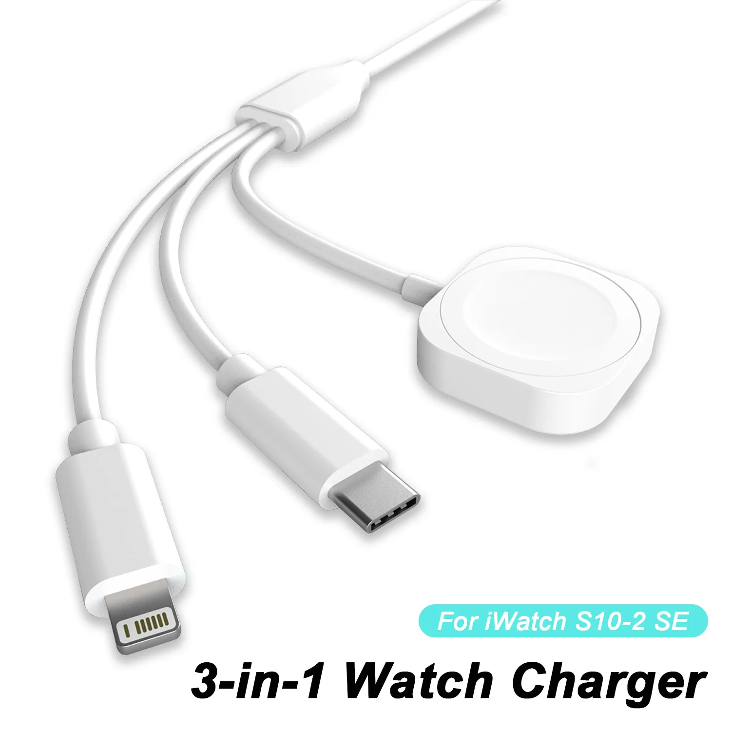 �y�Z�[�����zApple Watch S10/10/9/8/7/6/5/4/3/2 SE/�������[�d�p���C���C�����X Chaeger �p�b�h & USB-A Type-C �[�d��P�[�u��