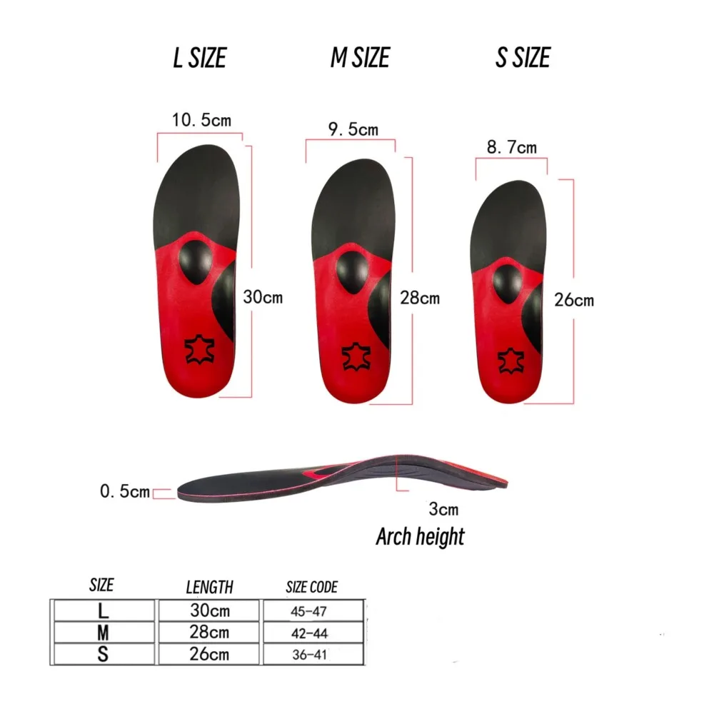 Arch Insole For Shoes Men Women Breathable Sweat-absorbing Massage Orthopedic Insoles For Shoes Arch Support