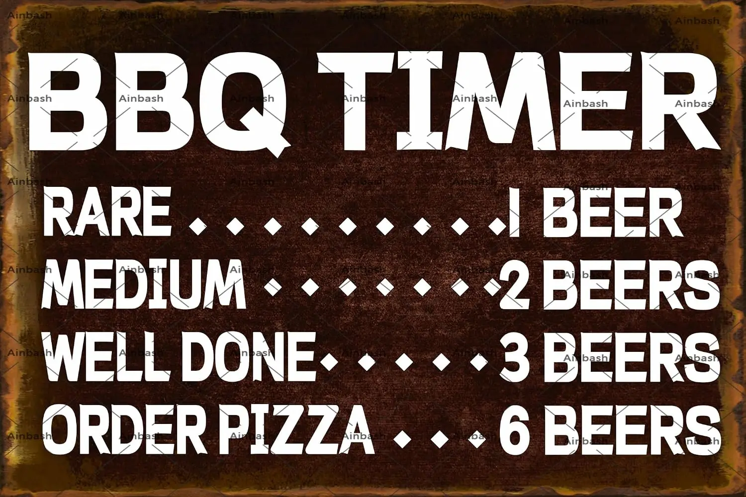 Funny Kitchen BBQ Timer Vintage Signs Metal Retro Barbecue Sign Grilling For Outdoor garden Backyard Bar Kitchen tin Signs Patio