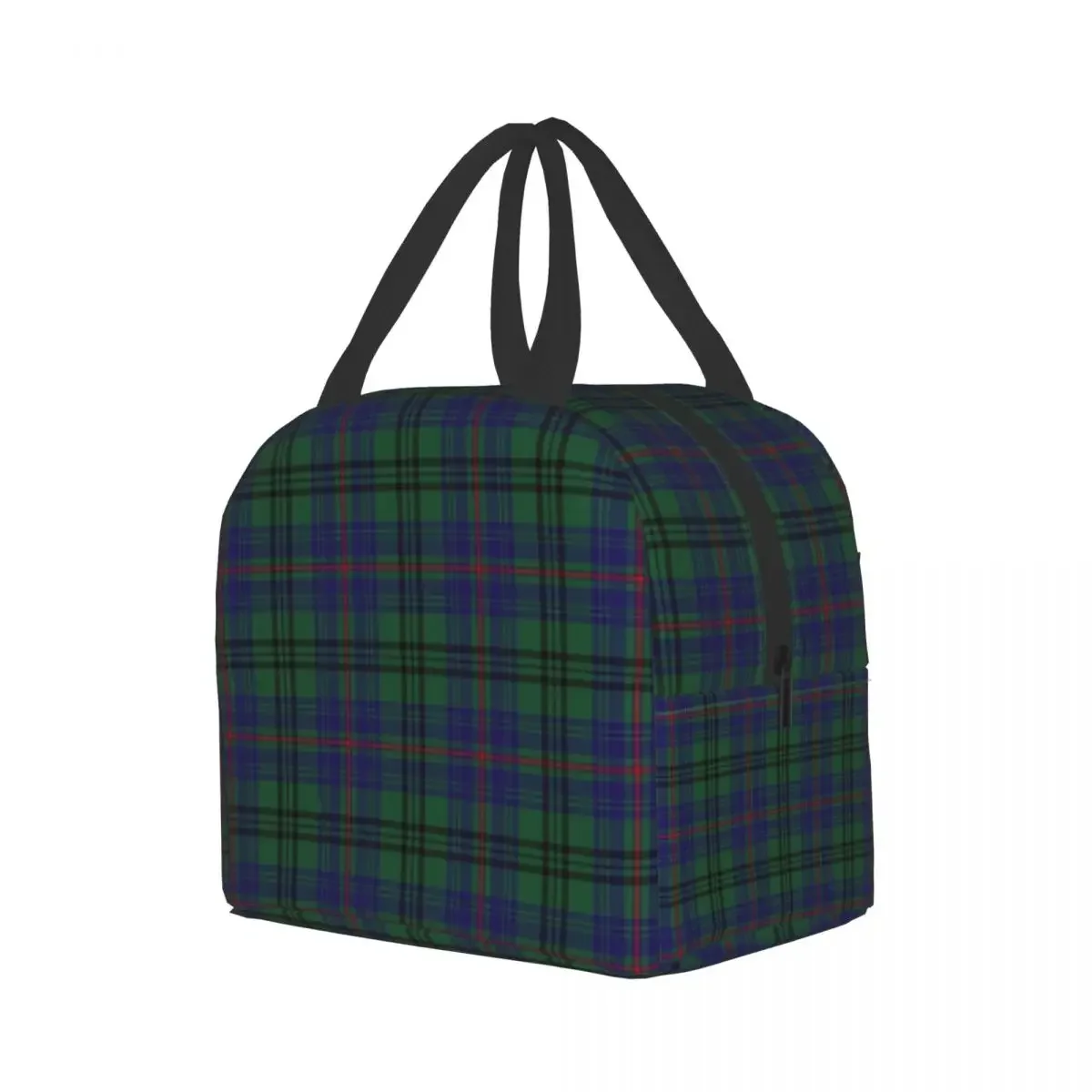 Luxury Geometric Check Scottish Tartan Lunch Bag Portable Gingham Plaid Cooler Thermal Food Insulated Lunch Box Fox Kids School