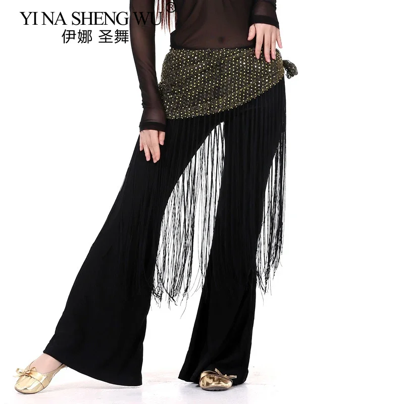 Женский шарф для танца живота с блестками и кисточками, треугольный набедренный шарф для танца живота, пояс с блестками, юбка, шарф для восточного танца