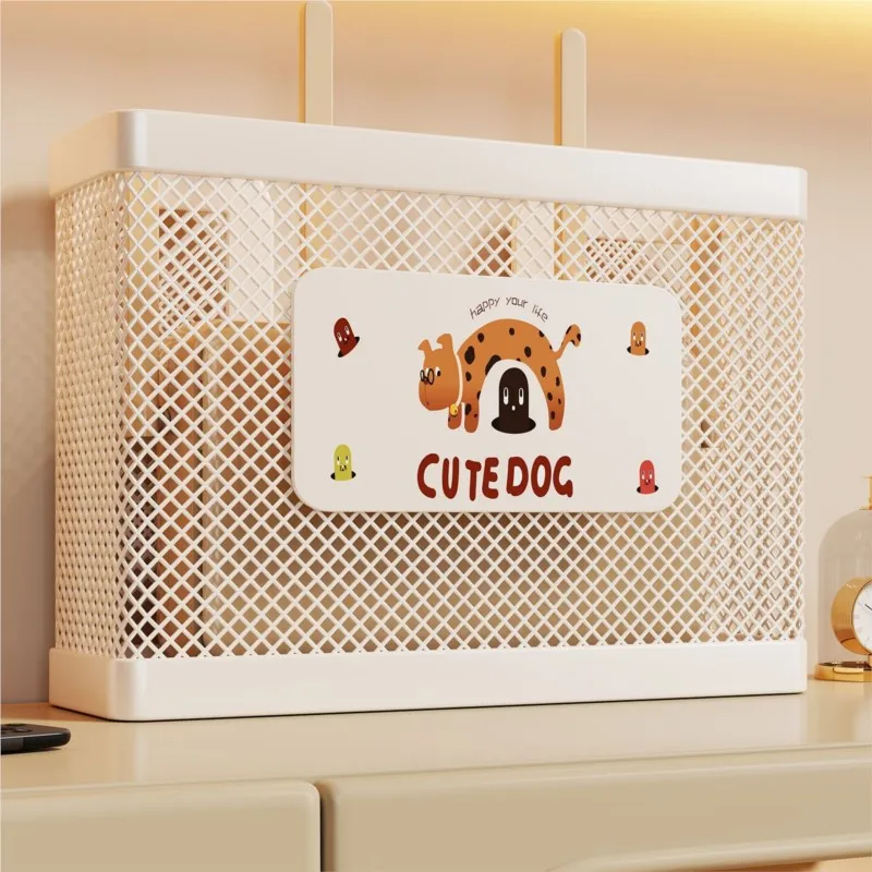 Metal Router Storage Box No Drilling Wall Mounted Living Room Wall Mounted Wireless Hidden Storage Wifi Fixed Storage Rack ZJ33 view 2