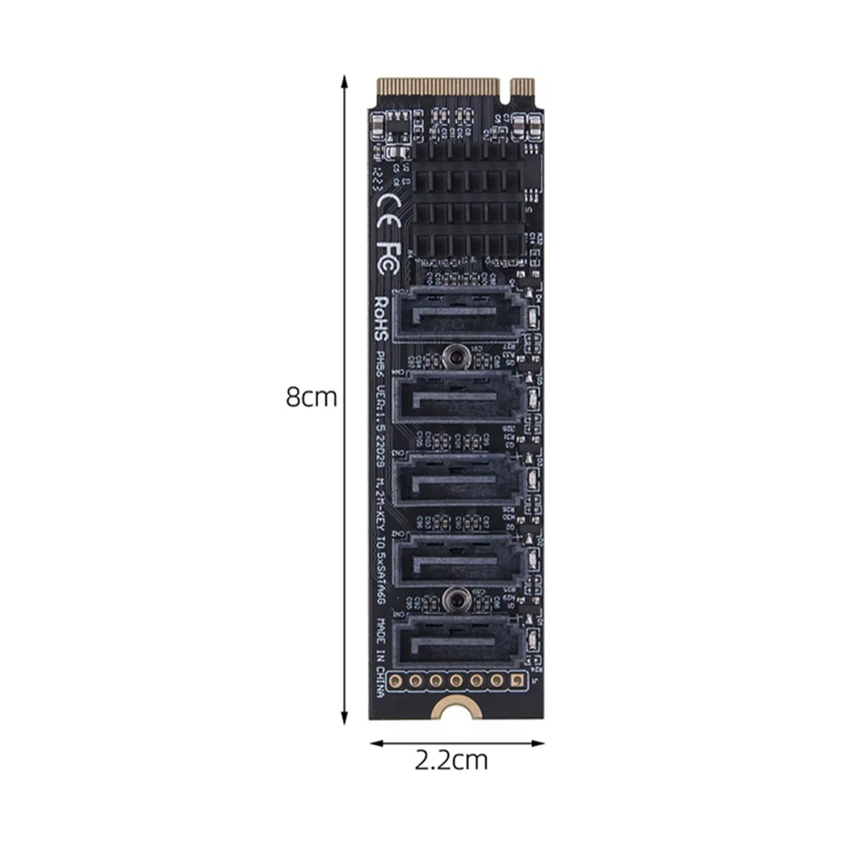 

НОВЫЙ адаптер M.2 — SATA, 6 портов, карта расширения M.2 NVME — SATA3.0 M.2 PCI-E M Key Riser для жесткого диска SSD