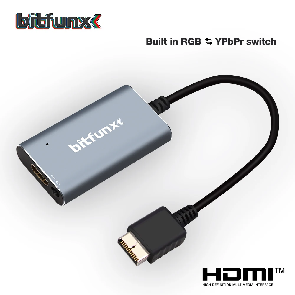 Convertitore Bitfunx da PS2 a HDMI per console di gioco PS2 PS1 PlayStation 1/2 con switch da RGB a YPbPr
