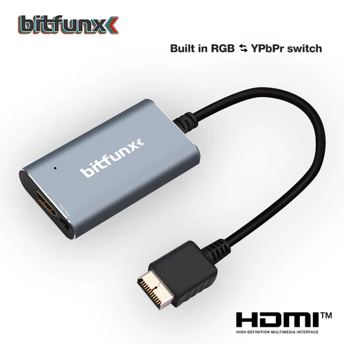 Bitfunx RGB YPBPR a 1080P HDMI ™ Convertidor para consolas de juegos PS2 PS1 PS One PlayStation con interruptor RGB a YPbPr