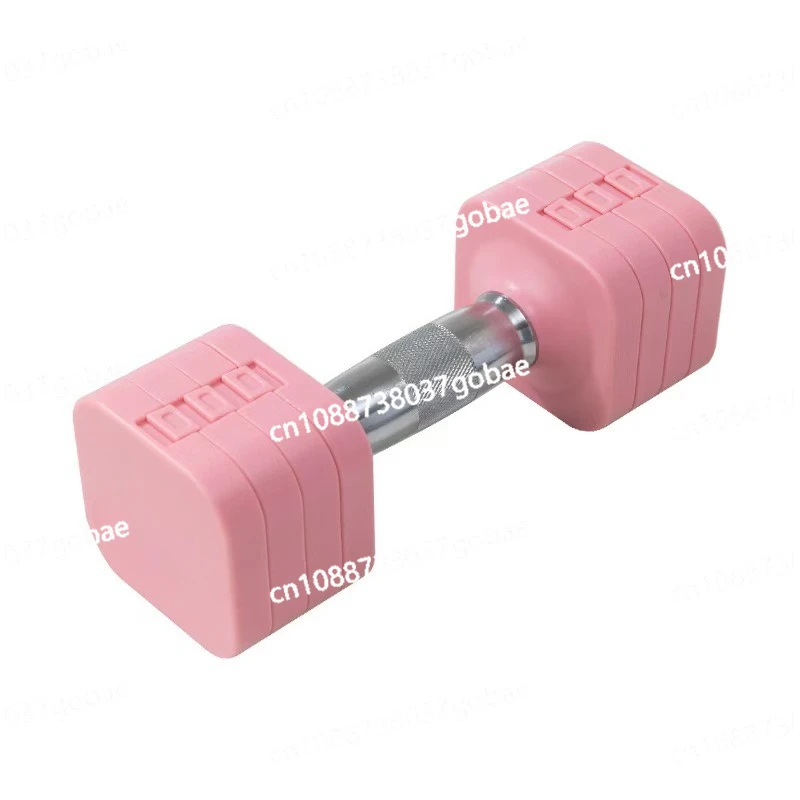 

New fitness equipment metal handle color dumbbells household adjustable 5kg dumbbells