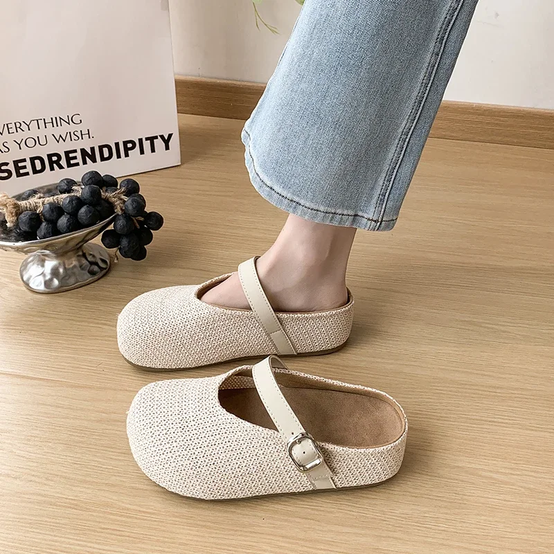 Foot Pressure Relief Women Summer Slippers Flat Cushion Anti Slip Sole Relieve Fatigue Long Standing Wear Shoes