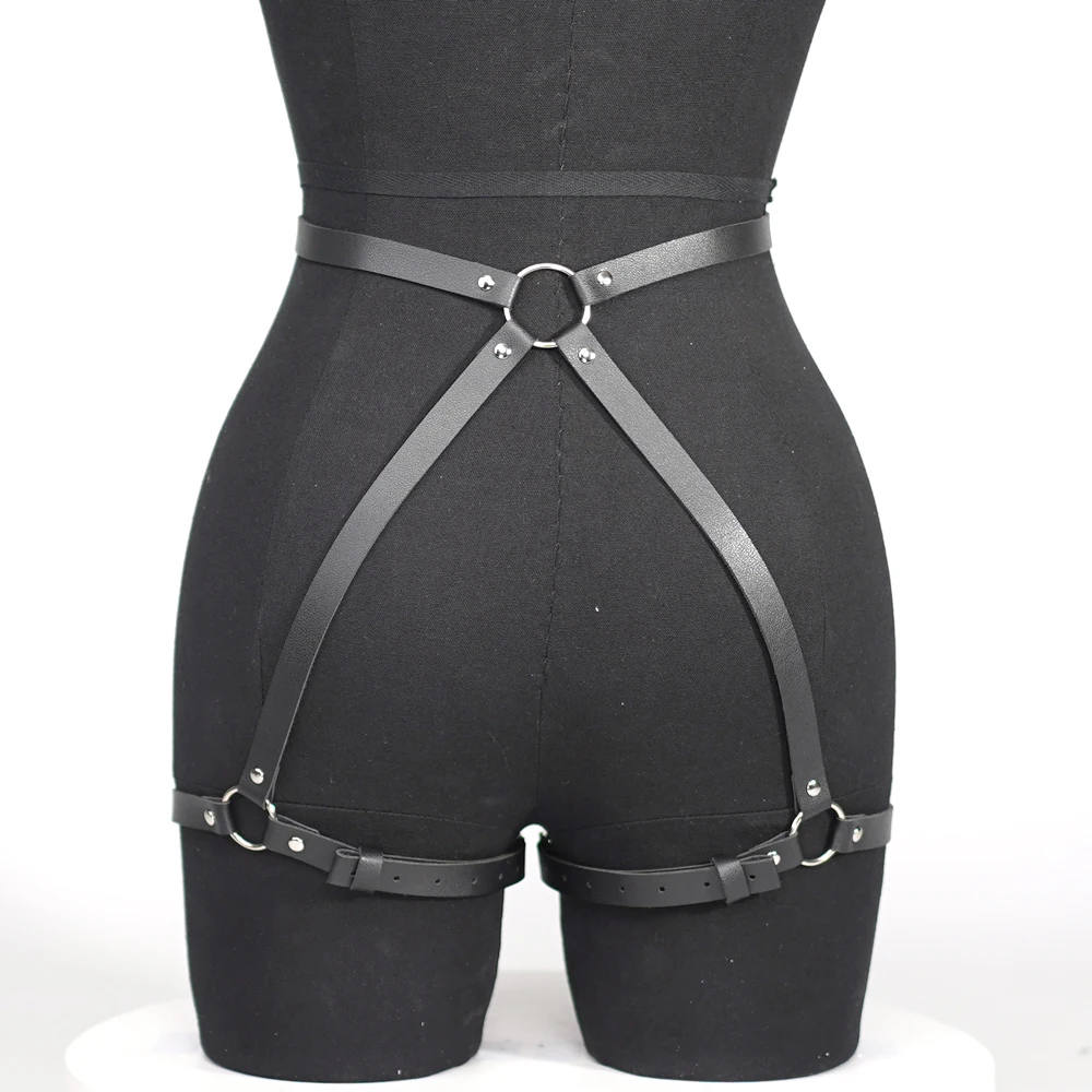 arnes mujer arnes mujer de cintura lenceria sexis para mujer body Lencería de cuero para mujer, arnés de pierna, Liga de muslo, lencería Bdsm, fetiche, ropa de mujer, medias de liga con correas de Bondage