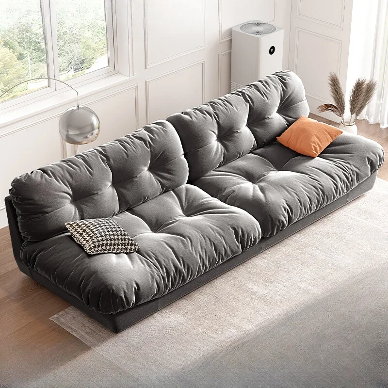 

Straight Row Soft Cloud Sofas Recliner Fabric Lounges Sofas Nordic Wooden Luxury Modern Divano Soggiorno Living Room Furniture