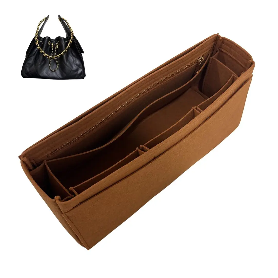 

Органайзер-вкладыш для сумки Chanel 2.55 Hobo: разделитель, формовщик, защита, отделения для косметики и мелочей - ручная работа