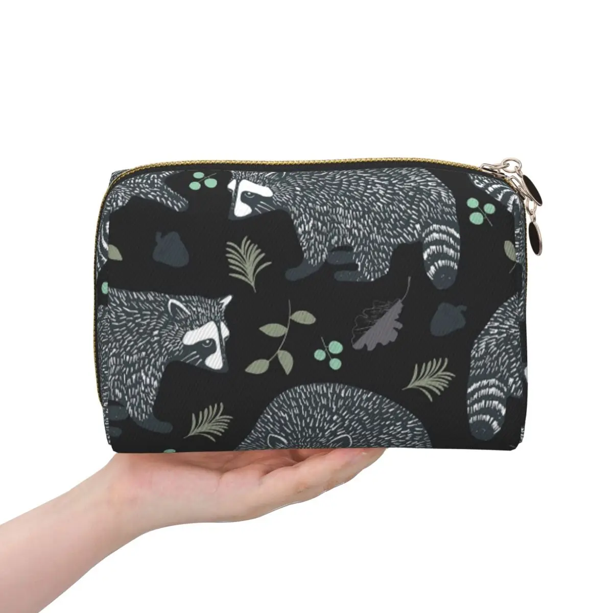 

Женские косметички с изображением енотов, дорожный органайзер для макияжа, сумка для хранения туалетных принадлежностей, Dopp Kit Box