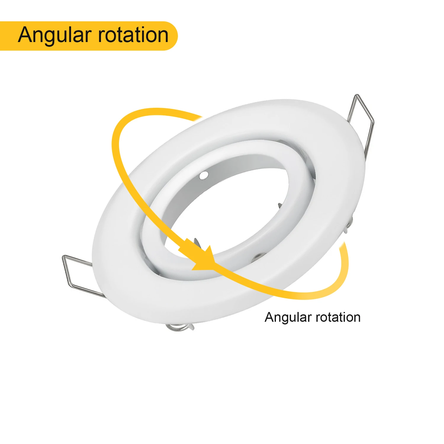 GU10 10pcs/lot Round White Adjustable Downlight Replacement Kit MR16 GU5.3 Lampholder Downlight Fitting Frame