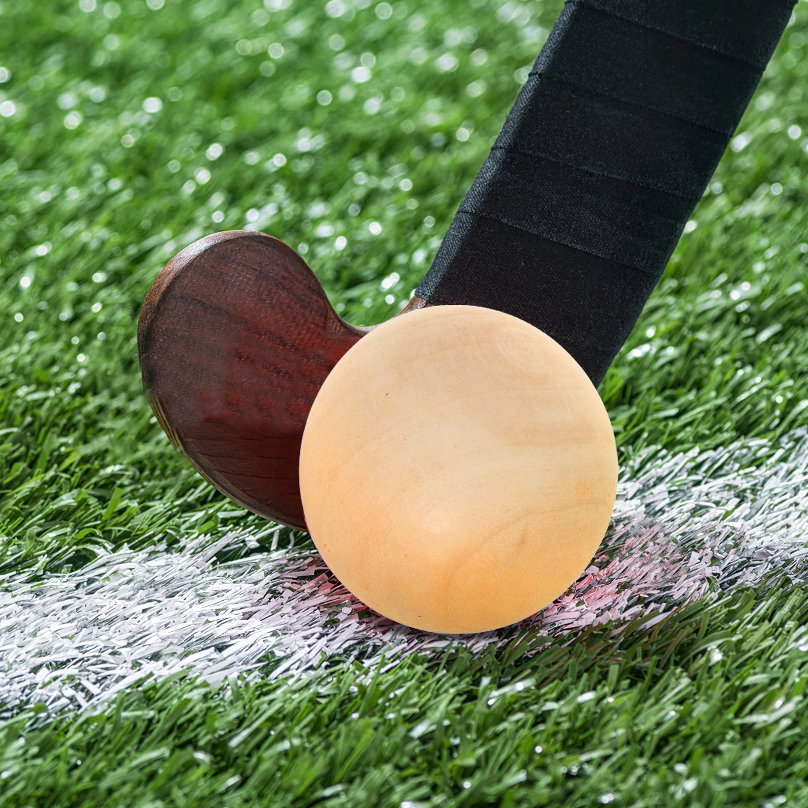 

15 Pc Wooden Hockey Ball Diy Craft Balls Toy Arts No-bounce Floorball Outdoor Plain Natural Roller