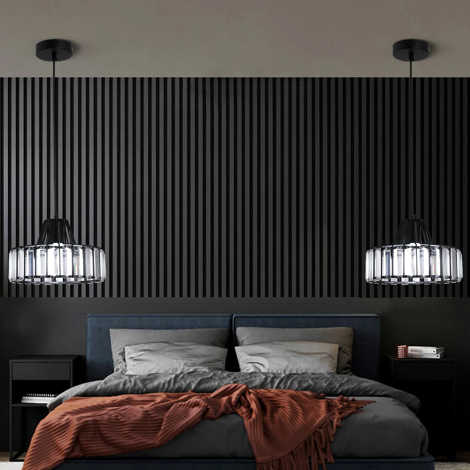 Modern Crystal Ceiling Lamp Led Hanging Lights Home Appliance Dining Room Nordic Loft Chandelier Bedroom Bedside Decora Fixtures