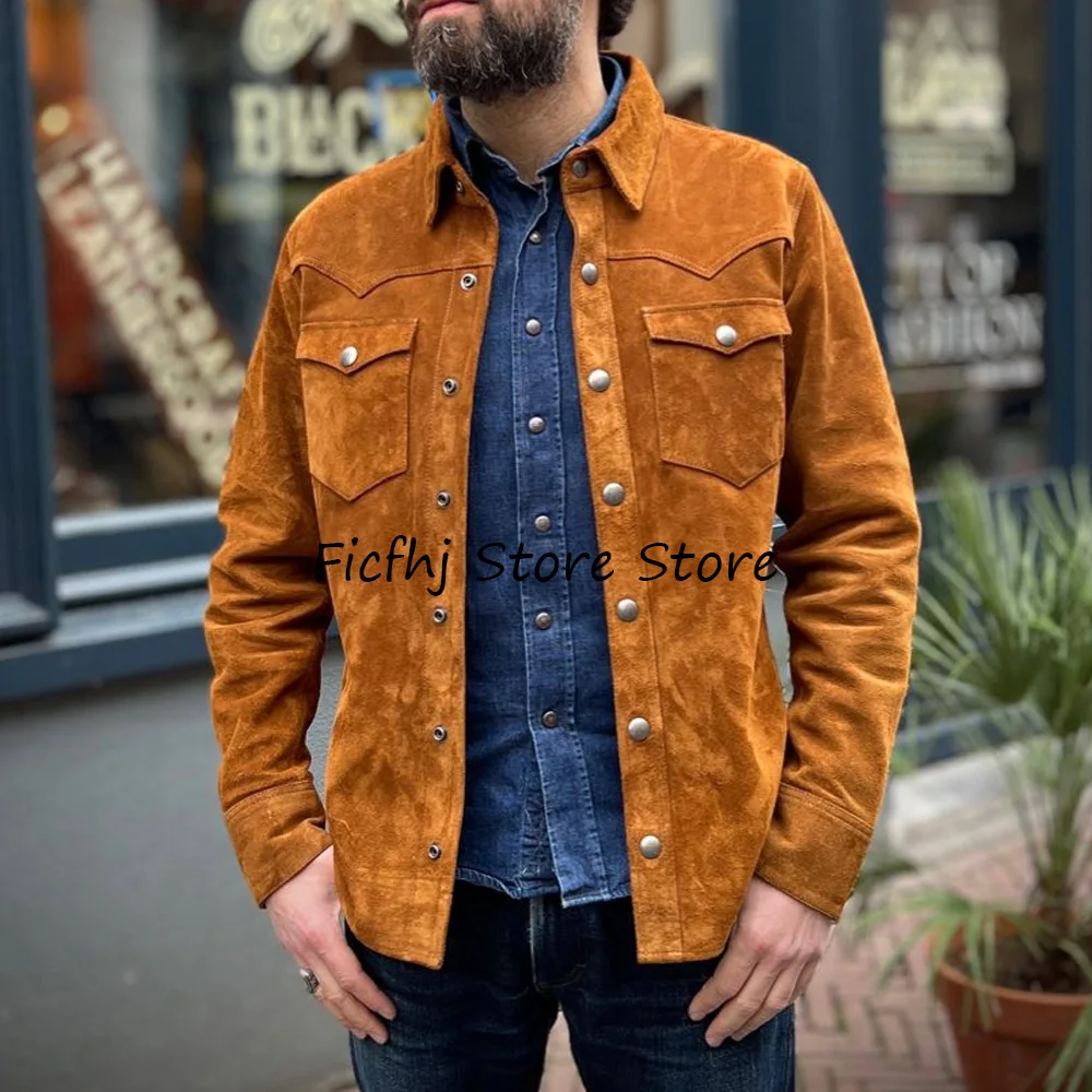 

Замшевая ткань, модные пиджаки, два нагрудных кармана, металлические пуговицы, мужские повседневные куртки для мужчин, новые костюмы с лацканами, блейзер, одежда