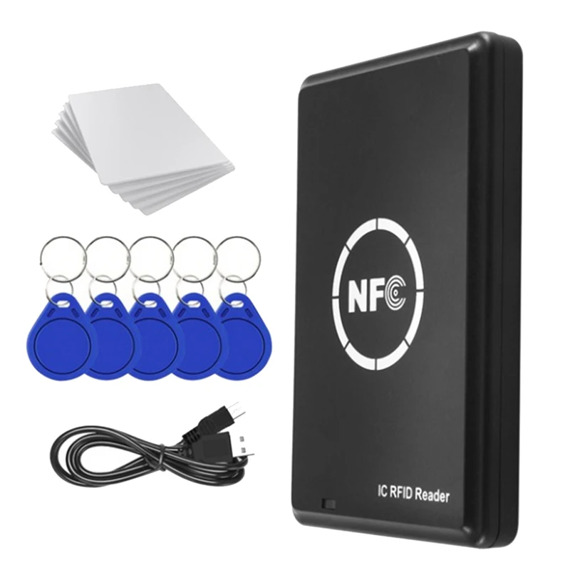 RFID NFC Copier Duplicator 13.56Khz Key Fob NFC Smart Card Reader Writer 13.56Mhz Encrypted Programmer USB UID T5577 Accessories