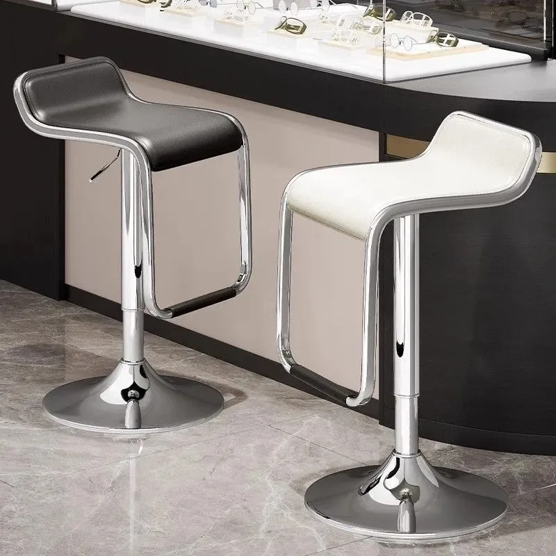 

OMGD Bar Chair Lift Swivel Bar Chair Home Bar Stool Front Desk Cashier Chair Commercial Mobile Phone Shop Counter Stools News