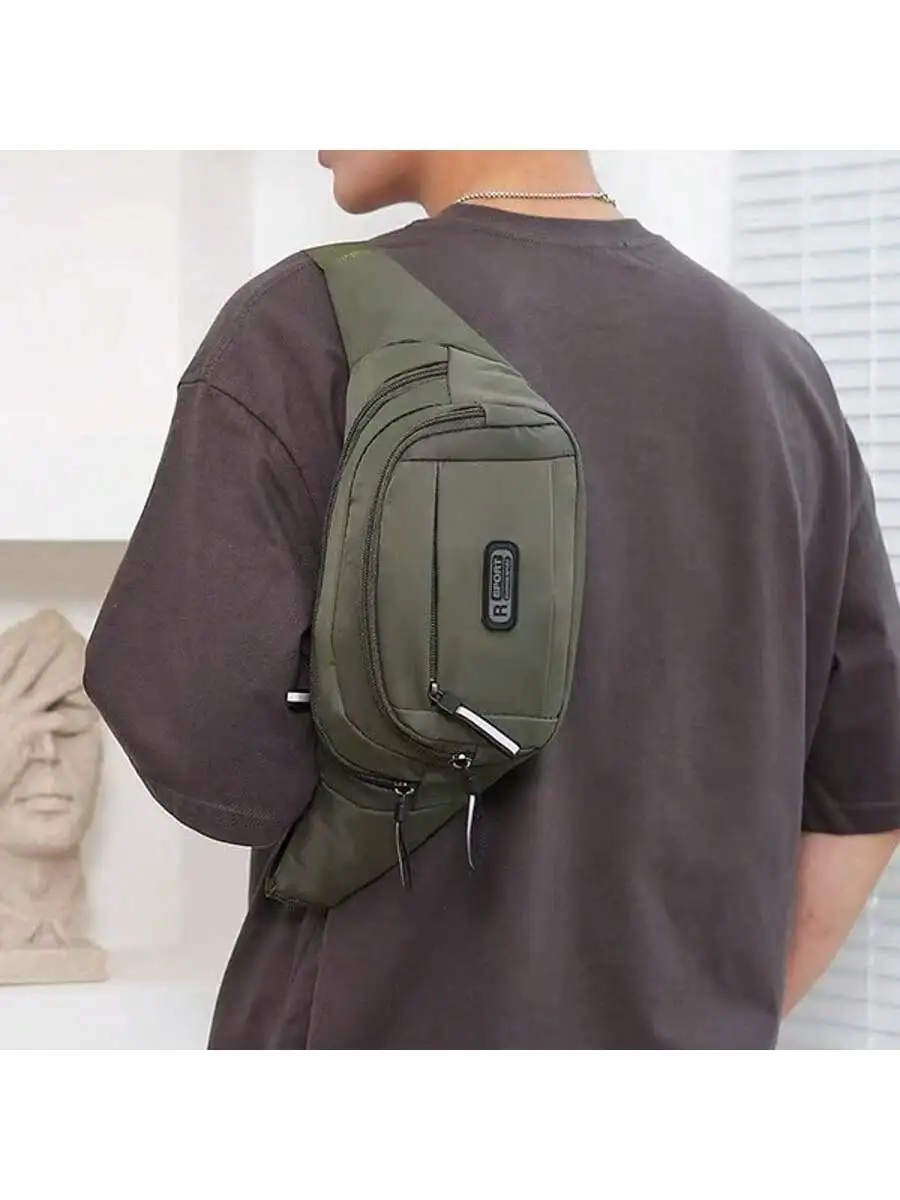

New Fanny pack men's mobile phone multi-functional work belt bag wear-resistant waterproof crossbody bag