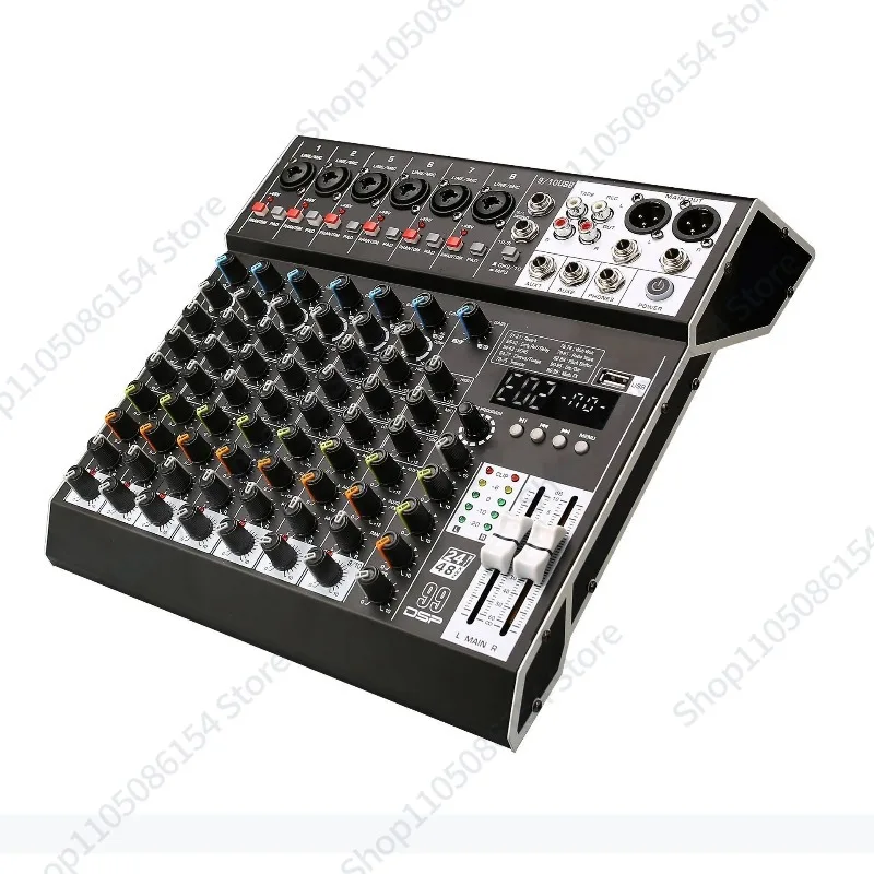 Professional 4, 6, 8-way mixer with Bluetooth USB stage 99 effects MIXER stage reverb for outdoor performance