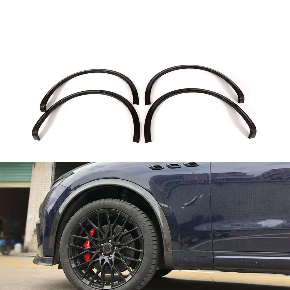 Carbon Fiber Car Wheel Arch Flares Molding Trims For Maserati Levante S Sport 4-Door 2017-2019