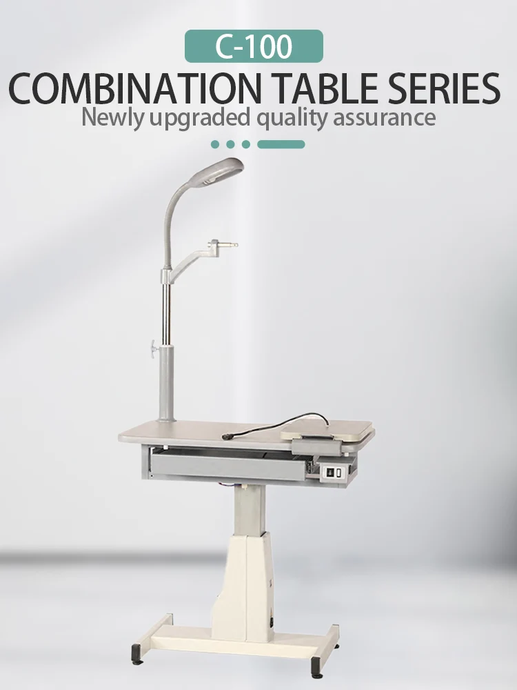 C-100 Comprehensive Optometry Station with Electric Lift Table Ideal for Vision Exams and Testing Optometry Solution