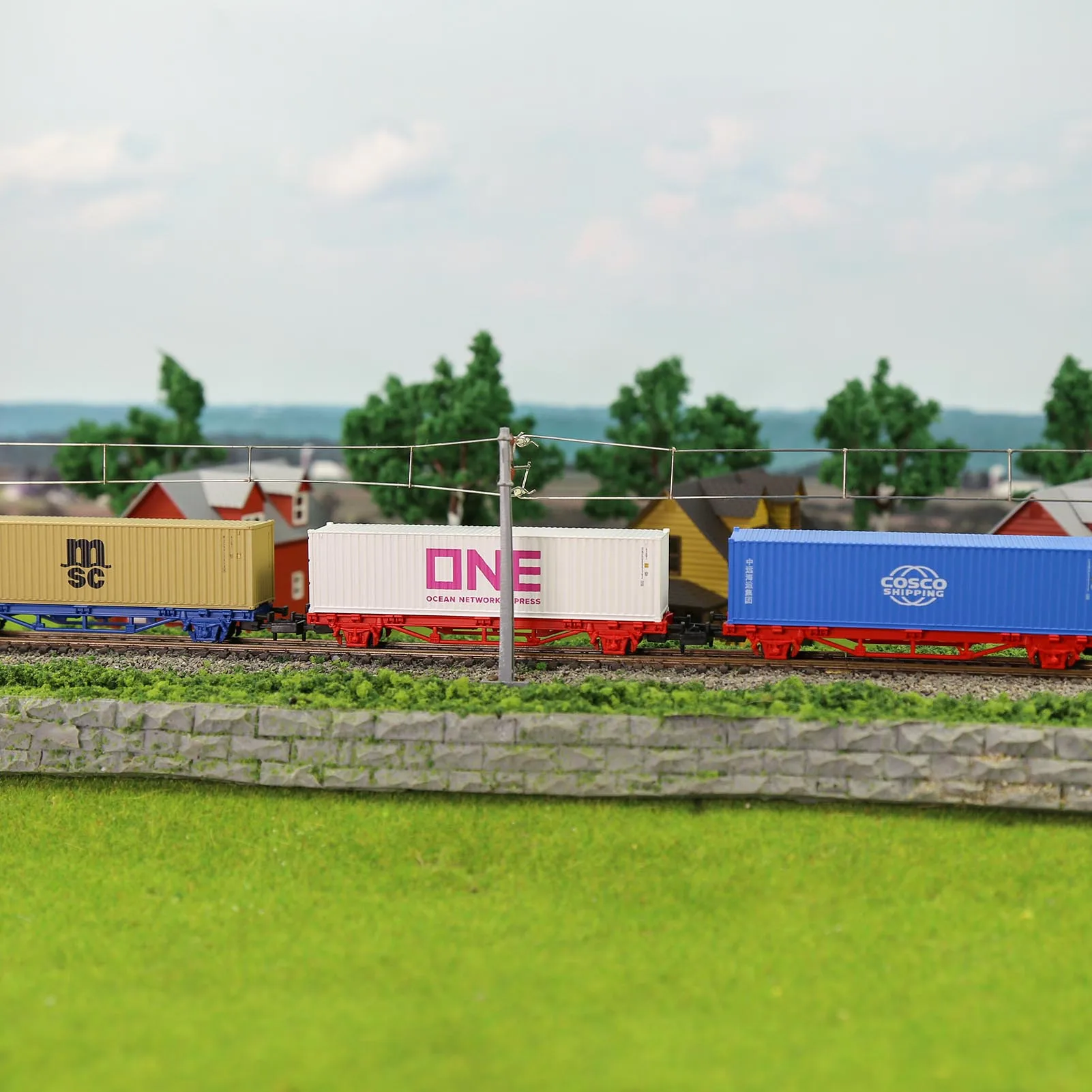 N Scale 1:160 40ft Shipping Container 40\' Cargo Box with Magnets C15008 Evemodel Container Different Logos