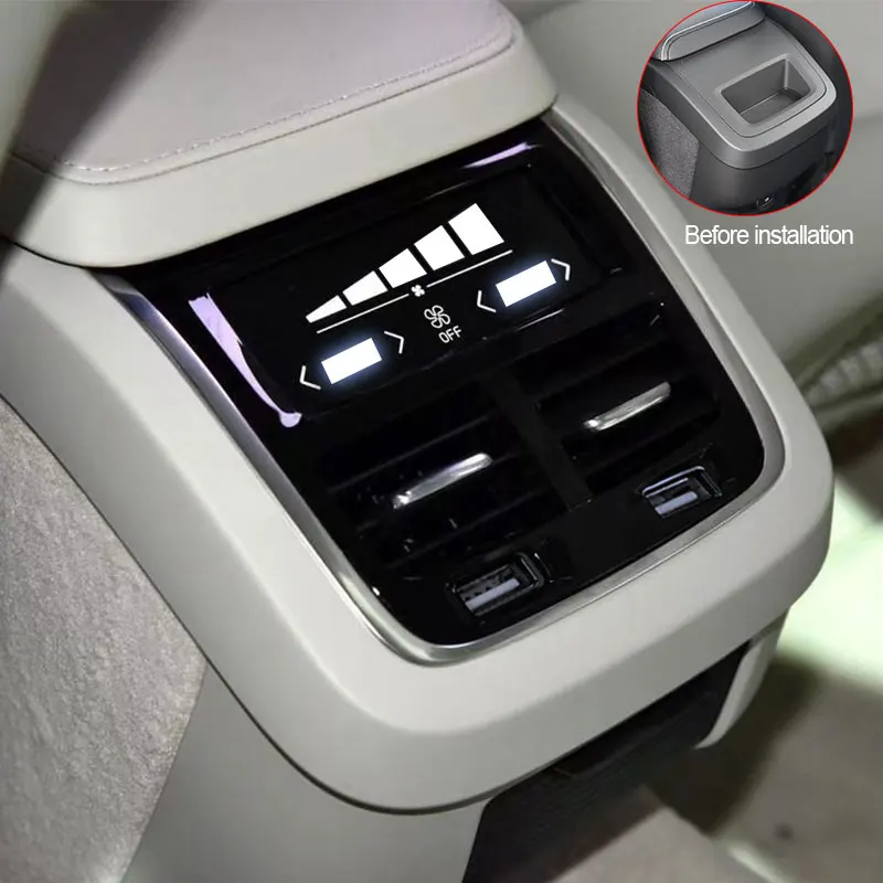 Car styling for Volvo XC60 XC90 S60 V60 s90 v90 air outlet rear armrest box decoration LED light interior Car accessories