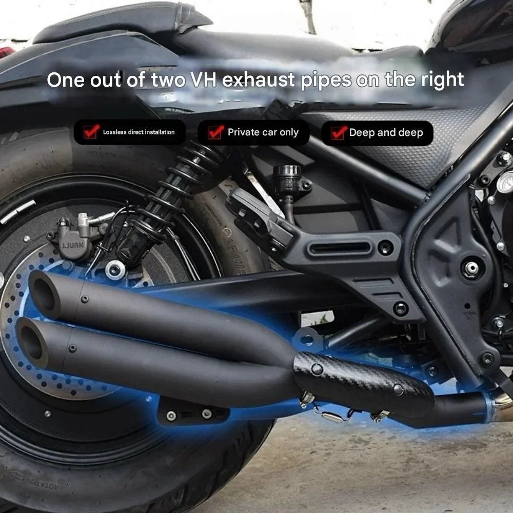 For VOGE CU525 special accessories for modifying one out of two VH exhaust pipes in the middle/rear section of the sound wave
