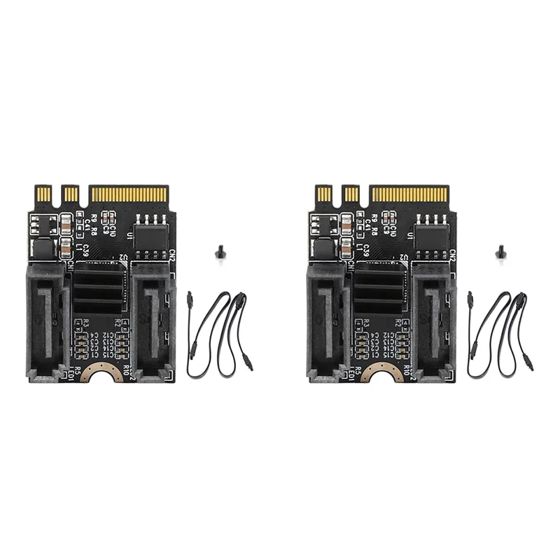 

2X M2 к SATA3.0 Карта расширения КЛЮЧ A + E WIFI M.2 к SATA Карта адаптера жесткого диска без установки драйвера Чип JMB582