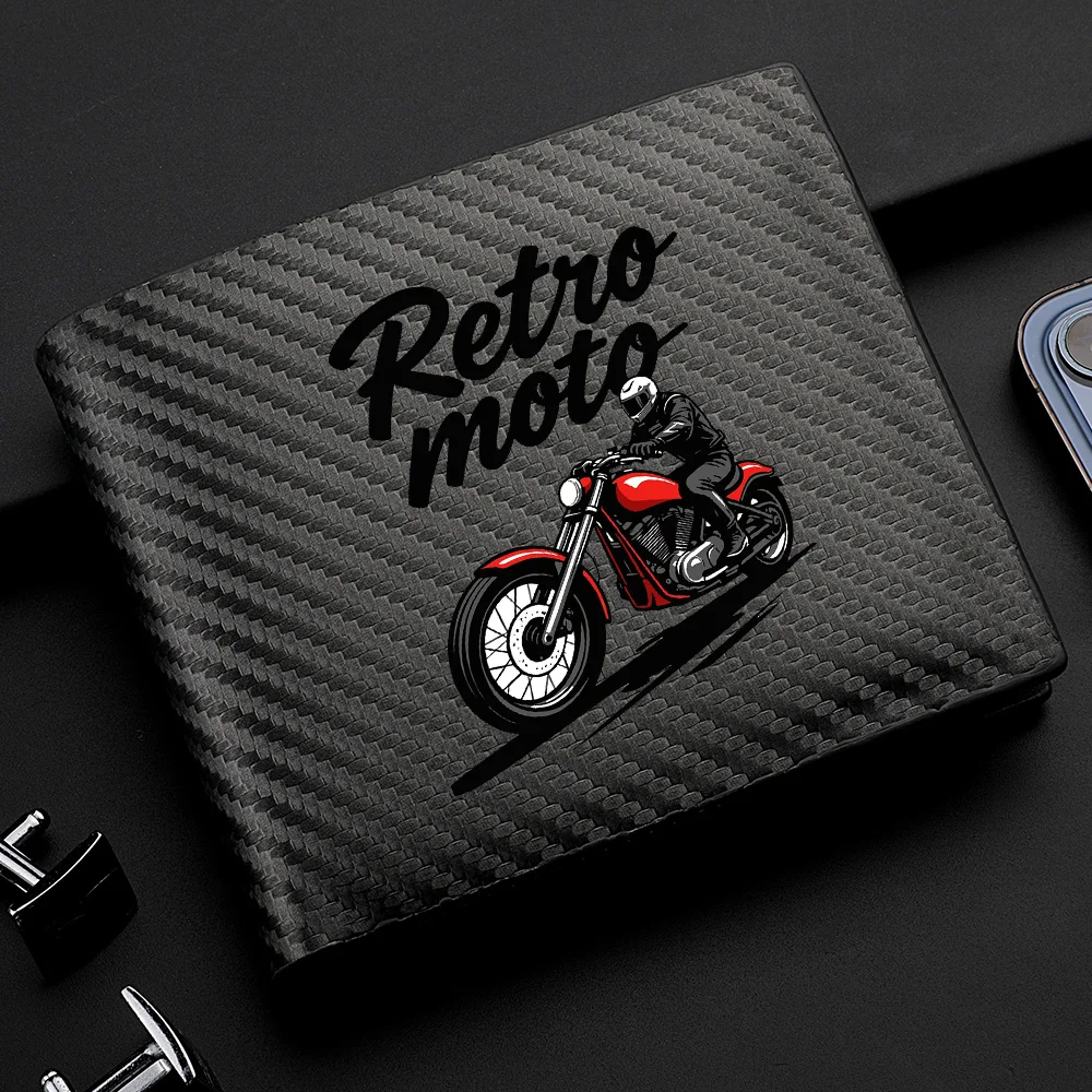 Men's Casual PU Leather Wallet - Multi-functional Wallet with Carbon Fiber Texture Design - Casual and Fashionable Wallet