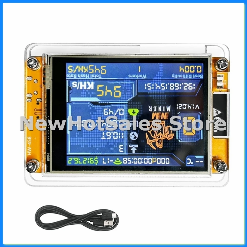 

NMMiner NerdMiner + чехол 945KH/S Harshrate 2,8-дюймовый интеллектуальный дисплей Bitcoin Crypto Solo Lottery Miner Модернизированный NerdMiner-VVNB
